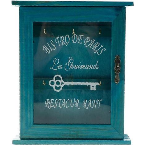 Boîte de rangement intérieure pour clés, porte-clés mural, style vintage (1/5)