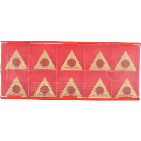 Lames triangulaires en carbure de tungstène, 10 pièces/boîte, inserts anti-impact TCMT 16T304, pour finition semi-finie (1/5)