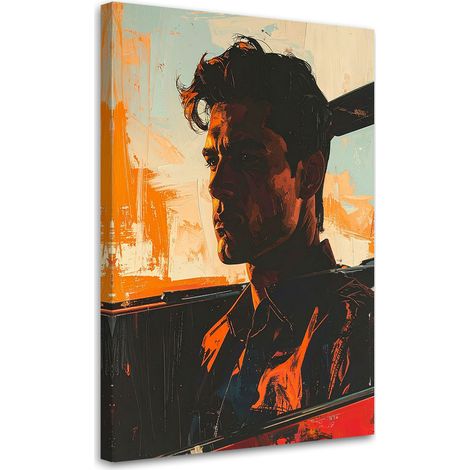 Cuadro en Lienzo Hombre en un coche deportivo 20x30 (1/5)