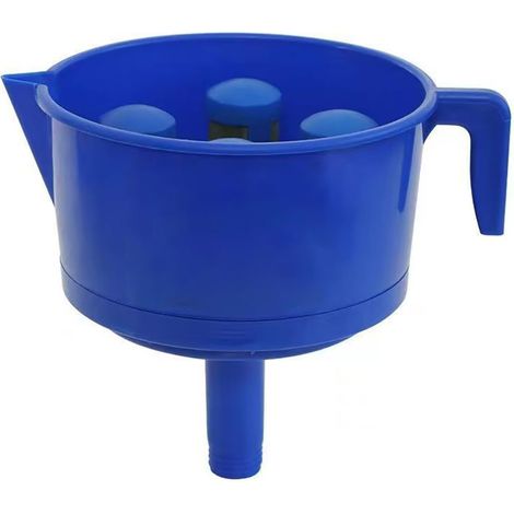 Kraftstofffiltertrichter, Öl-Wasser-Trenntrichter, 4 Filter, Nylon-Verschlüsselungstrichterfilter für Benzindiesel, Kraftstofffilter für Öler, Blau