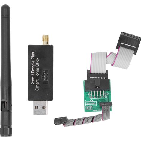 Clé USB CC2652P Passerelle Zigbee2MQTT ZHA Home Assistant BLE5.2 Passerelle USB Zigbee universelle avec antenne pour Home Assistant CC2652P et câble de programmation (1/5)