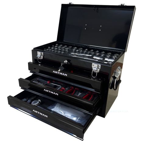 20 "Tragbare Drei-schicht-tonkasten, Vierstöckige Werkzeuge, Metallriegel, Oberste laderaum und Anderes Zubehör. Sie Eignen Sich Für Garagen, Wohnung - Oder Arbeitstisch,-Schwarz (BLACK) (1/5)