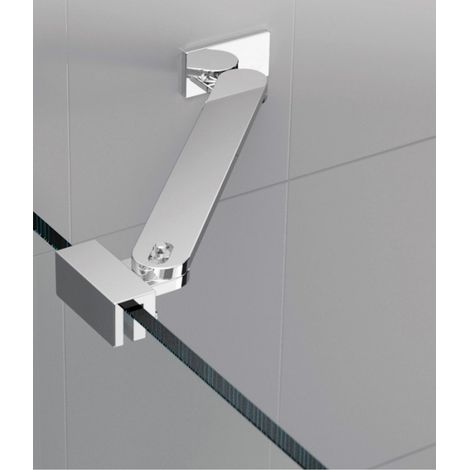 Novellini – Barre de renfort d'angle 35 cm pour paroi de douche fixe – Pour verre 6 mm et 8 mm – Installation facile et rapide