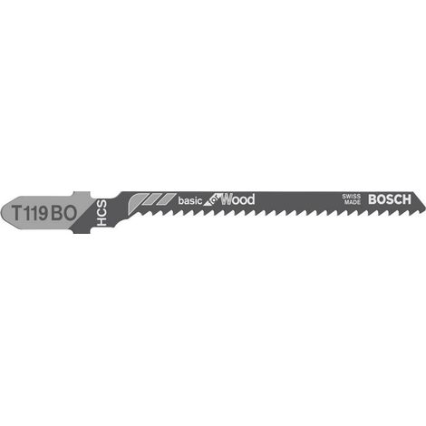 Bosch 100x Stichsägeblatt T 119 BO Basic for Wood - 2608637879