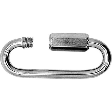 Maillon Rapide Acier - Lot de 2 Pièces - Acier Zingué M6 - Fermeture à Vis Sécurisée - Bricolage et Jardinage - Diamètre 6mm (1/2)