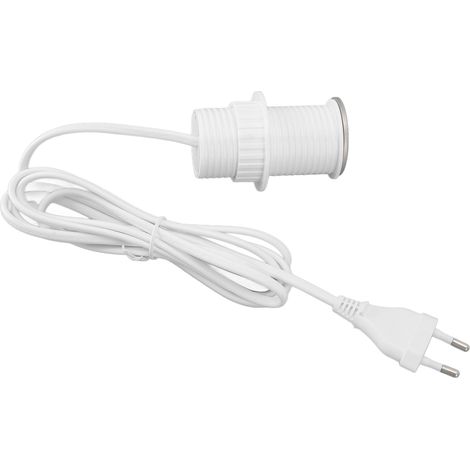 Prise USB double encastrable rotative pour canapé, bureau, table de nuit – 2.0m de câble, 100-240V, blanc, avec capuchon anti-poussière. (1/5)