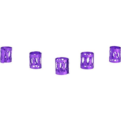 100pcs Rose Red Hairful Hair Beads Rings - Easy to Use Hair Accessories for Unique Styles (Purple) (1/5)