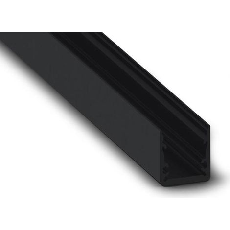 Slimline 15fl - perfil de aluminio para tiras led de alta eficiencia - calidad premium - color negro - 2 m (1/3)