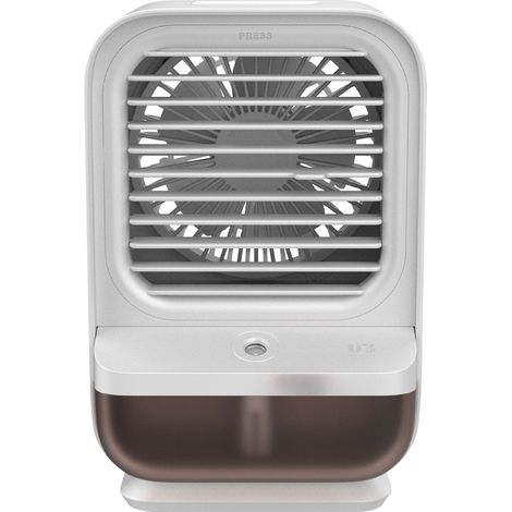 Climatiseur avec ventilateur, humidificateur, diffuseur d'arômes, 200 ml, 3 vitesses, veilleuse, alimentation USB (1/5)