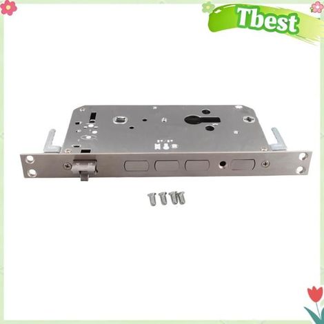 Tbest Serrure à mortaiser pour porte d'entrée Corps de Serrure de sécurité à 2 Trous en Acier SUS 24 X 240 X 90 outillage poignee (1/5)