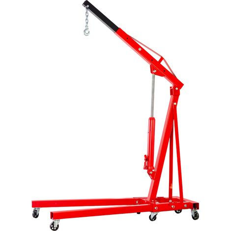 Mw Tools – Grue d'atelier hydraulique pliable 1 t – Hauteur de travail max 2,5 m – Charge max 1000 kg – Vérin hydraulique avec soupape de surcharge – CAT610 (1/10)
