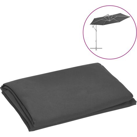 Tissu de remplacement pour parasol déporté Anthracite 300 cm (1/4)