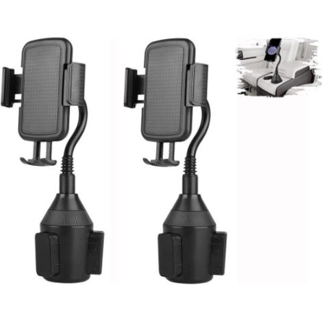 2 Pcs Porte Telephone Porte Gobelet,Support Telephone Voiture Gobelet Universel Porte La longueur Du Col de Cygne Peut Ajuster l'angle Du Porte-gobelet Support Gobelet pour iPhone,Samsung