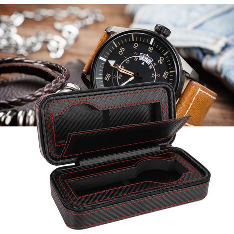 Boîte de Rangement pour Montres avec 2 Plateaux - Écrin à Bijoux et Accessoires (1/5)