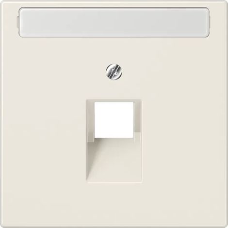Jung Abdeckung für IAE/UAE-Anschlussdosen, 1 x 8-polig, mit Schriftfeld, Thermoplast, Serie LS, weiß LS 969-1 NAUA (1/2)