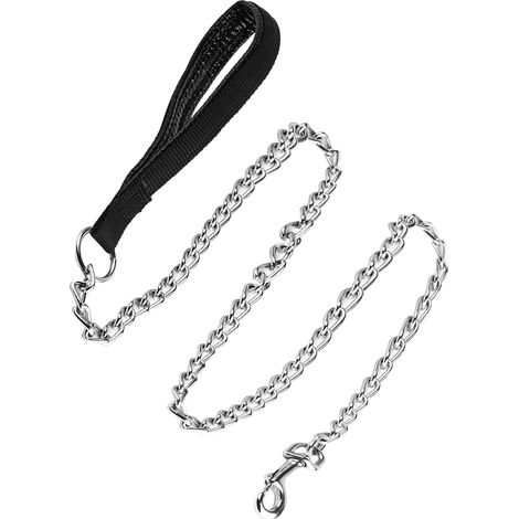 1.2m Heavy Duty Metal Dog Lead for Small Medium Large Dogs with Soft Handle (1/5)