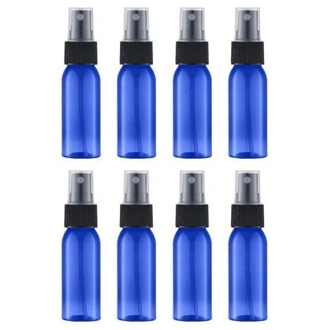 BUNTHAUS Ensemble de 8 flacons pulvérisateurs de 50 ml, pots occultants, flacons distributeurs, récipients en plastique, cosmétiques, pots de stockage (1/5)