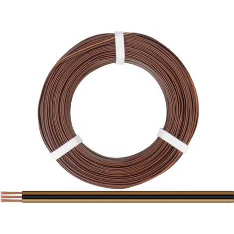 Donau Elektronik 325-818-25 Litze  3 x 0.25 mm² Dunkelbraun, Schwarz, Hellbraun 25 m