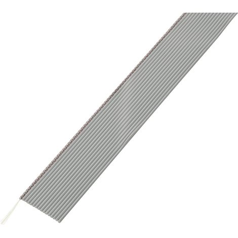TRU COMPONENTS 1567185 Flachbandkabel Rastermaß: 1.27 mm 10 x 0.035 mm² Grau 30.5 m