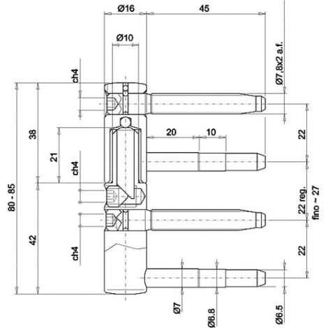 Demi-fiche mâle Exacta 495 diamètre 16 mm boîte de 50 - OTLAV
