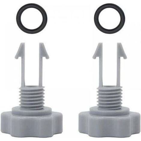 Lot de 2 soupapes de décharge d'air et joint torique de rechange pour pompe de filtration Intex 10460 10264