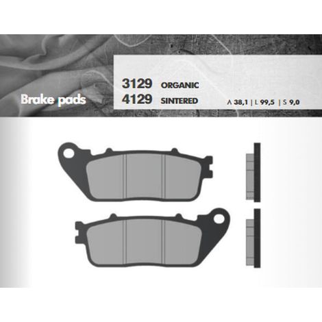 PASTILLAS DE FRENO BRENTA KH488 DE METAL SINTERIZADO (DORADO) (FT 4129)
