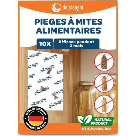Anti-Mites Alimentaires - 10 Feuilles - Sans Biocides - Adhésif pour Papillons de Garde-Manger - Made in Germany - Anti Papillons Alimentaires - Protège le Garde-Manger - Anti Mites Alimentaires (1/5)
