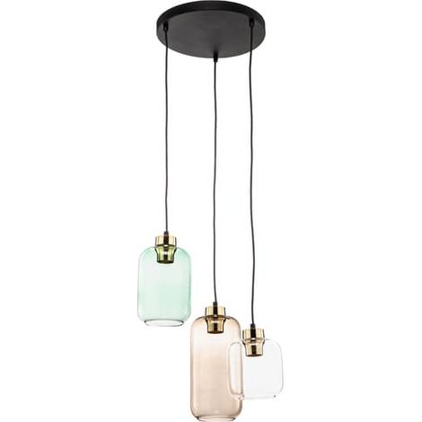 [GEBRAUCHT] B-Ware Euluna Hängeleuchte Marco Green Deckenlampe Pendelleuchte E27 3 Flg Grün Braun