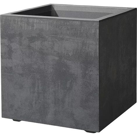 Deroma Pflanztopf Millenium Kunststoff anthrazit 39 x 39 cm