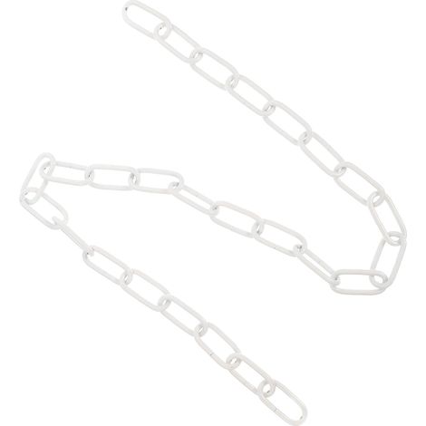Chaîne Luminaire Suspendue en Métal Blanche Ø5 MM 1 Mètre, Accessoire pour Lustre en Cristal, Décoration Intérieure pour Salon et Chambre, Résistante et Solide (1/5)