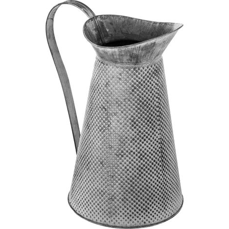Vase Carafe Vintage "Zinc" 28cm Gris