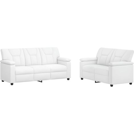 Juego de Sofá 2 pcs Blanco Cuero sintético vidaXL