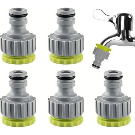 Gartenschlauchadapter aus Kunststoff, 1/2" und 3/4", universelle 2-in-1-Bewässerungsarmatur, Gartengewinde für Wasserhahn, ideal für Bewässerung und Reinigung (1/5)