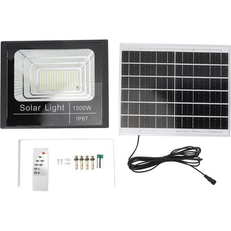 Lampe solaire LED étanche avec télécommande 1500W ultra-lumineuse pour jardin (1/5)