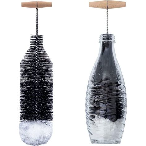 35 cm Compatible avec Les Bouteilles en Verre Sodastream, Brosse de Nettoyage sans Rayures, élimine la saleté Tenace, Brosse de Nettoyage avec Ajustement Parfait (1/4)