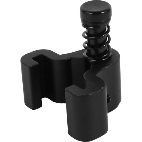 Guide de sol pour porte de grange coulissante acier carbone, noir (1/5)