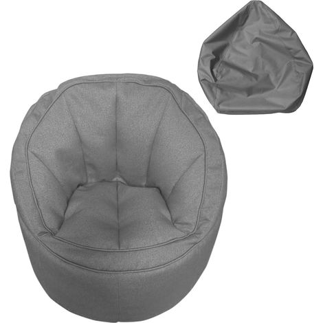 Rebecca Mobili Bezug Zum Befüllen Hockerbezug Grau Polyester 70x75x75
