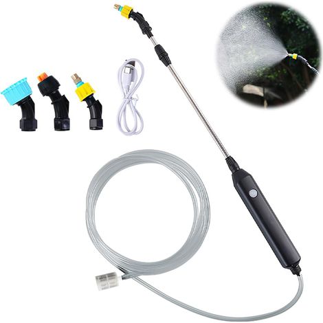 Pulverisateur De Jardin Electrique, Pulverisateur Pour Toiture, Lance Telescopique avec 3 Buses et 5M de Tuyau, USB Rechargeable, Portable Pulvérisateur pour Jardin (1/5)