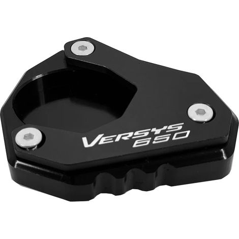 (Noir) Compatible avec KAWASAKI VERSYS 650 VERSYS650 ABS 2010-2023 2019 2015. Béquille latérale CNC, extension et support maxpower (1/4)
