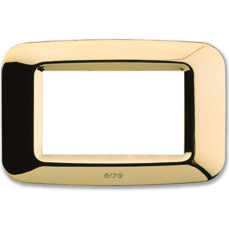 Placca Yes Tecnop. 3 Mod.Ottone AVE 45PY03OT