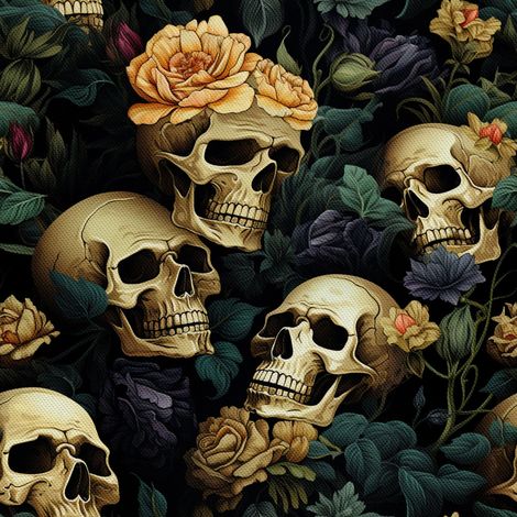 Tela decorativa para exteriores Oxford - Motivo de calavera I DX4252 (1/5)