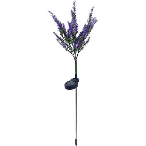 Lampe Solaire Jardin LED Décorative Forme de Lavande IP55 Étanche pour Extérieur Pelouse Cour-KZQ (1/5)