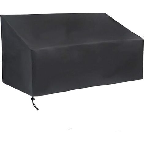 Housse de protection pour banc de jardin 2/3 places - Oxford - Imperméable - Coupe-vent - Résistant aux UV - Convient pour couvrir les bancs de terrasse, les bancs de meubles en rotin (2 places) (1/5)