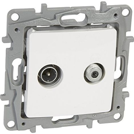 Legrand 664756 Toma de TV-SAT Niloé con estrella blindada - acabado Pur