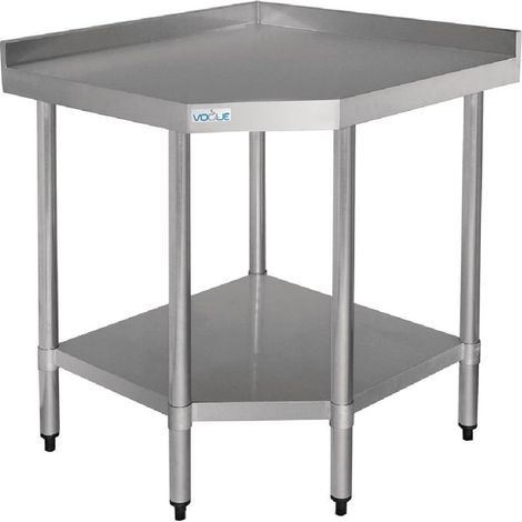 Table d'Angle Inox - Profondeur 600 x 800 - Vogue (1/2)