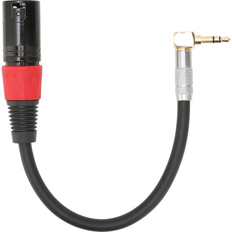 Câble TRS Mâle vers XLR Mâle 90 Degrés pour Microphone Stéréo, Ordinateur, MP3, DVD - 0.5m (1/5)
