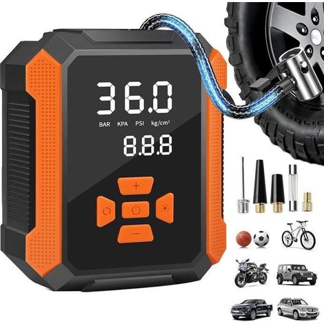 1 Compresseur à Air, 150PSI, Écran Numérique, Lumière LED, Voiture Vélo Moto (1/5)