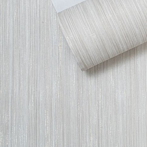 Plain Cream Stripe Wallpaper Textured Gold Metallic Shimmer Slightly Imperfect (1/4)