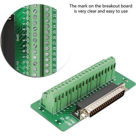 Carte de dérivation pour module d'interface DB37 à montage sur rail DIN (connecteur mâle) (1/5)
