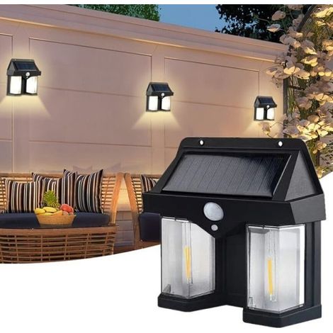4PZ Lampada luce faretto solare faro esterno sensore movimento luce calda CL-228